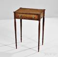 Federal Carved Mahogany and Mahogany Veneer Worktable