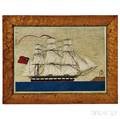 Woolwork Picture of a Sailing Vessel