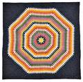 Handstitched Sunburst Pattern Quilt
