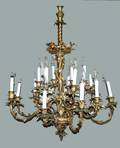 142A Antique Bronze Electrified 18 Light Chandelier