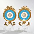 Pair of Minton Porcelain and Giltbronze Sconces