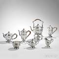 Sevenpiece George V Sterling Silver Tea and Coffee Service