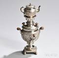 Middle Eastern 875 Silver Samovar and Teapot