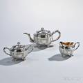 Threepiece Chinese Export Silver Tea Service