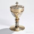 French Art Deco Sterling Silvergilt Covered Chalice