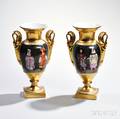 Pair of Limoges Porcelain Vases with Chinoiserie Scenes