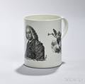 Worcester Porcelain Black TransferPrinted Mug