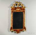 George III Mahogany and Parcelgilt Mirror