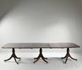 Regencystyle Mahogany Threepedestal Dining Table
