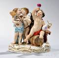 Meissen Porcelain Mythological Figural Group with Children