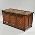 Oak Inlaid and Paneled Coffer
