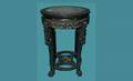 193 Chinese Carved and Pierced Marble Inset Tabouret
