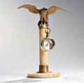 German Alabaster and Giltmetal Eagle Clock