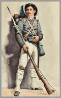 A Butler American 19th Century Italian Soldier with Plumed Hat
