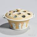 Wedgwood Yellow Jasper Dip Bough Pot and Cover