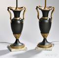 Pair of Charles X Giltbronze and Patinated Metal Vases