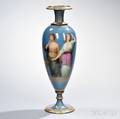 Vienna Porcelain Vase with Neoclassical Figures