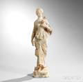 Italian School Late 19thEarly 20th Century Alabaster Figure of a Renaissance Woman