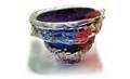 302C Art Studio Glass Bowl Leon Applebaum signe
