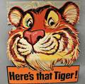 Humble Oil Heres that Tiger Cardboard Advertisement