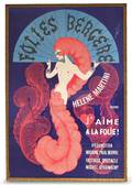 Large Framed Folies Bergeres Poster for JAime a la Folie with Helene Martini
