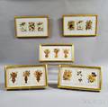 Fifteen Framed Dried Floral Arrangements