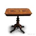 Victorian Marquetry Walnut Veneer Side Table