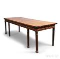 Neoclassicalstyle Carved Oak and Mahogany Veneer Table