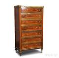 Louis XVIstyle Mahogany Veneer Marbletop Tall Chest of Drawers