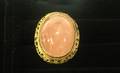 277 Ladies Large Cabochon Cut Rose Quartz Gold Plated