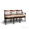 Regencystyle Mahogany Tripleback Settee