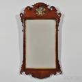 Queen Annestyle Parcelgilt Mahogany Mirror