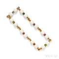 18kt Gold Porcelain Bead and Gemstone Chandra Necklace Bulgari