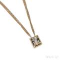 18kt Gold Phantom Quartz and Diamond Pendant Tom Munsteiner Samuel Getz