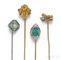Group of Four Stickpins
