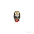 Art Moderne 18kt Gold Platinum and Coral Clip Brooch