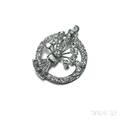 Platinum and Diamond PendantBrooch