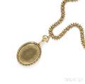 Antique Gold Locket and Chain