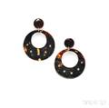 Antique Tortoiseshell Earpendants