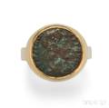 18kt Gold and Ancient Coin Ring