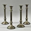 Set of Four Society of Arts amp Crafts Pewter Candlesticks