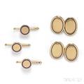 Gentlemans 14kt Gold and Enamel Dress Set