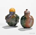 Two Moss Agate Snuff Bottles