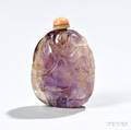 Pebbleshape Amethyst Snuff Bottle