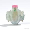 Flattened Baluster Vaseshape Jade Snuff Bottle