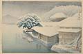Kawase Hasui 18831957 Evening Snow at Ishinomaki