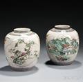 Pair of Famille Verte Jars