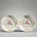 Pair of Export Famille Rose Plates