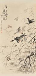 Hanging Scroll Noando Depicting Geese