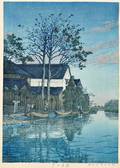 Kawase Hasui 18831957 Evening at Itako